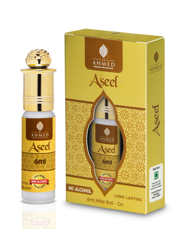 AL AHMED ASEEL ATTAR ROLL ON PERFUME | LONG LASTING FRAGRANCE PERFUME FOR MEN AND WOMEN | 100% ALCOHOL FREE ATTAR PERFUME | 6ML)