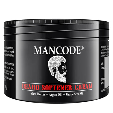Mancode Beard Softener Cream - 100gm | for Frizzy Rough Dry Mustache and Beard | Long Lasting Moisturization & Nourishement