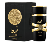 Lattafa Imported Asad Long Lasting Luxury Perfume Spray Asad Premium Refreshing Oud and Musk Fragrances Eau De Parfum 100 ml Perfume for Unisex (Pack of 1)