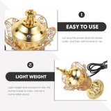 Electric Incense Burner Metal Bakhoor Burner Middle Eastern Style Yoga Spa Decor Tabletop Electric Censer Incense Burner for Home Office