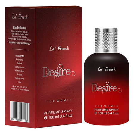 La French Desire Perfume for Women 100ml | Premium Long Lasting Womens Perfume Scent | Date night fragrance Body Spray for Women | Perfume Gift Set for Wife Girlfriend.