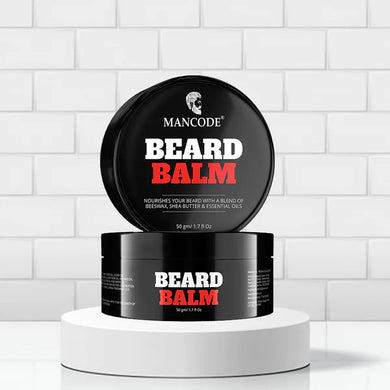 Mancode Beard Balm For Men - 50gm | Softens Moisturizes Mooch & Beard | Long Lasting