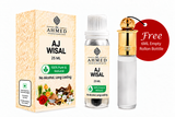AJ Wisal By Al Ahmed (25ml) | LONG LASTING FRAGRANCE PERFUME FOR MEN AND WOMEN | 100% ALCOHOL FREE ATTAR PERFUME | 25ml | Free 6ml Roll on Empty Bottle
