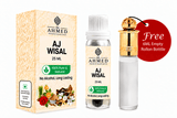 AJ Wisal By Al Ahmed (25ml) | LONG LASTING FRAGRANCE PERFUME FOR MEN AND WOMEN | 100% ALCOHOL FREE ATTAR PERFUME | 25ml | Free 6ml Roll on Empty Bottle - Al Ahmed India