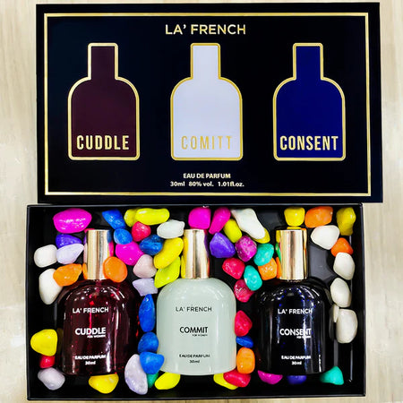 LAFRENCH  Perfume Gift Set for Women 3x30 ML Cuddle Commit & Consent Perfume Scent
