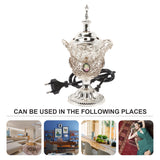Electric Incense Burner Metal Bakhoor Burner Middle Eastern Style Yoga Spa Decor Tabletop Electric Censer Incense Burner for Home Office