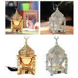 Electric Incense Burner Metal Bakhoor Burner Middle Eastern Style Yoga Spa Decor Tabletop Electric Censer Incense Burner for Home Office - Al Ahmed India