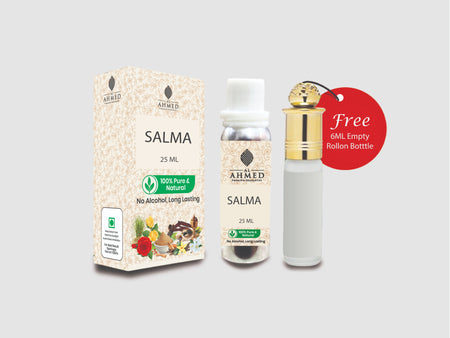 AL AHMED SALMA ATTAR ROLL ON PERFUME | LONG LASTING FRAGRANCE PERFUME FOR MEN AND WOMEN | 100% ALCOHOL FREE ATTAR PERFUME | 25ML