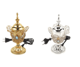 Electric Incense Burner Metal Bakhoor Burner Middle Eastern Style Yoga Spa Decor Tabletop Electric Censer Incense Burner for Home Office - Al Ahmed India