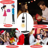 Magnetic Levitating Light Bulb with Luxury Wireless Charging Pad (Apple/Android)| Levitation Plastic Black Floating Table Lamp| White LED Night Light for Bedrooms Desk| Office Gifts