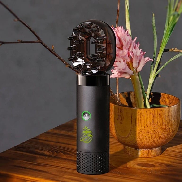 Electric Portable Bakhoor Burner with Hair Comb Smart Bakhoor Holder With Free Bakhoor Electric Portable Bakhoor Burner with Hair Comb Smart Bakhoor Holder With Free Bakhoor