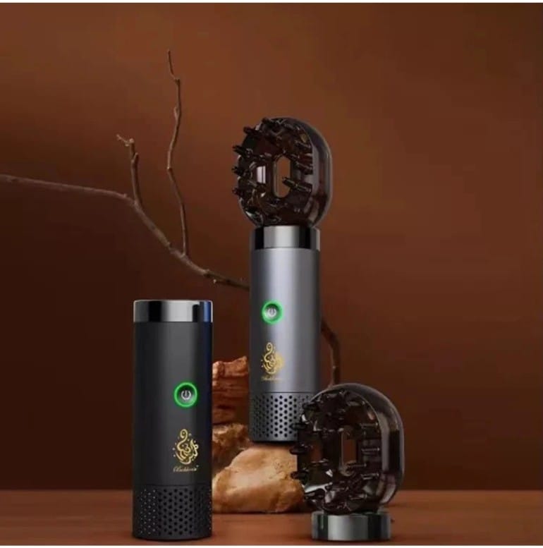 Electric Portable Bakhoor Burner with Hair Comb Smart Bakhoor Holder With Free Bakhoor Electric Portable Bakhoor Burner with Hair Comb Smart Bakhoor Holder With Free Bakhoor