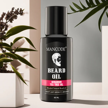 Mancode Geranium & Tea Tree Beard Growth Oil for Men - 60ml