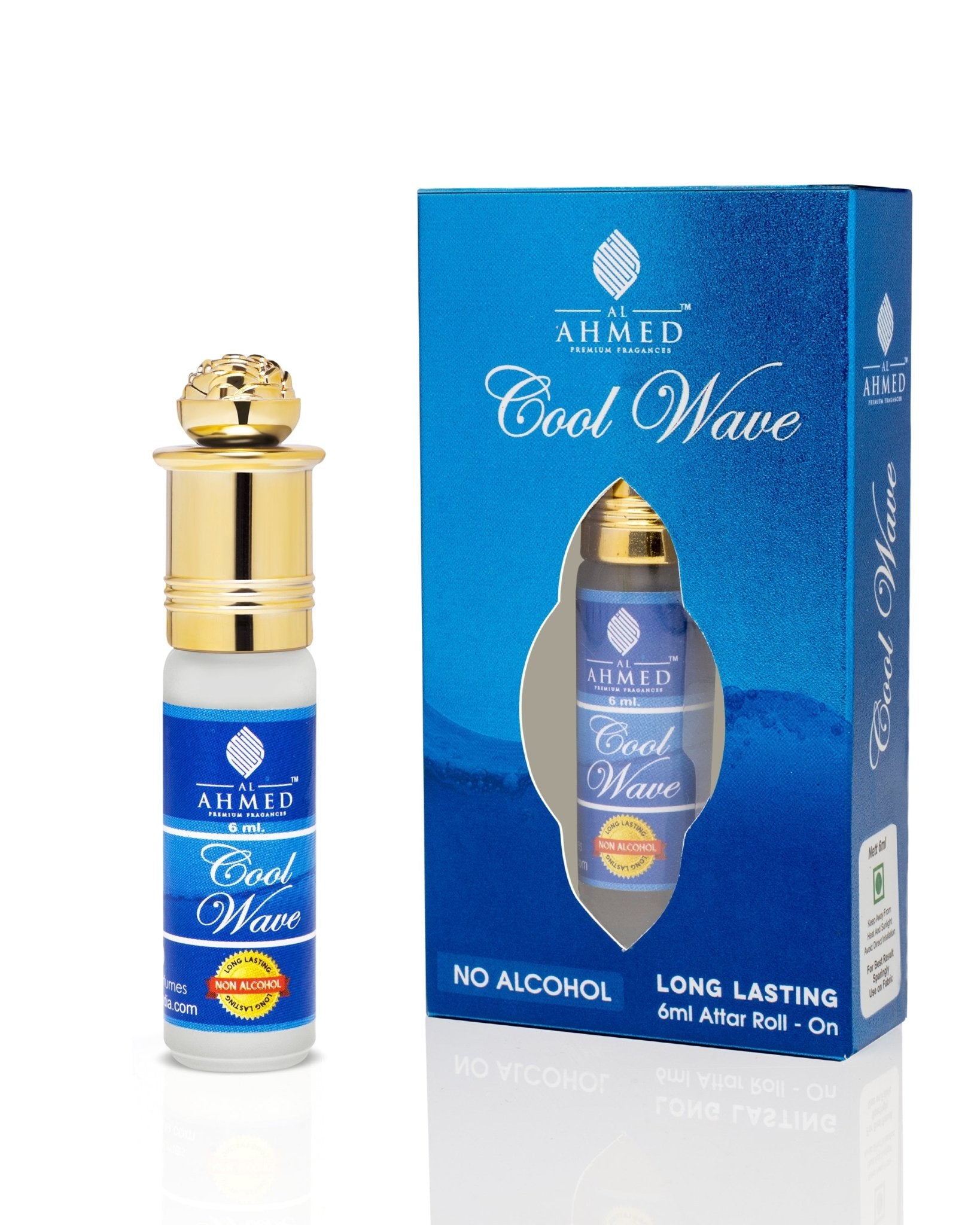 Al Ahmed COOL WAVE Attar Roll on Perfume | Long lasting Fragrance Perfume For Men and Women | 100% Alcohol Free Attar Perfume | 6ml) - Al Ahmed India