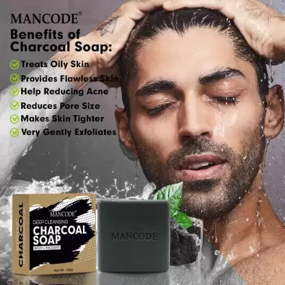 MANCODE Charcoal Deep Cleansing Soap