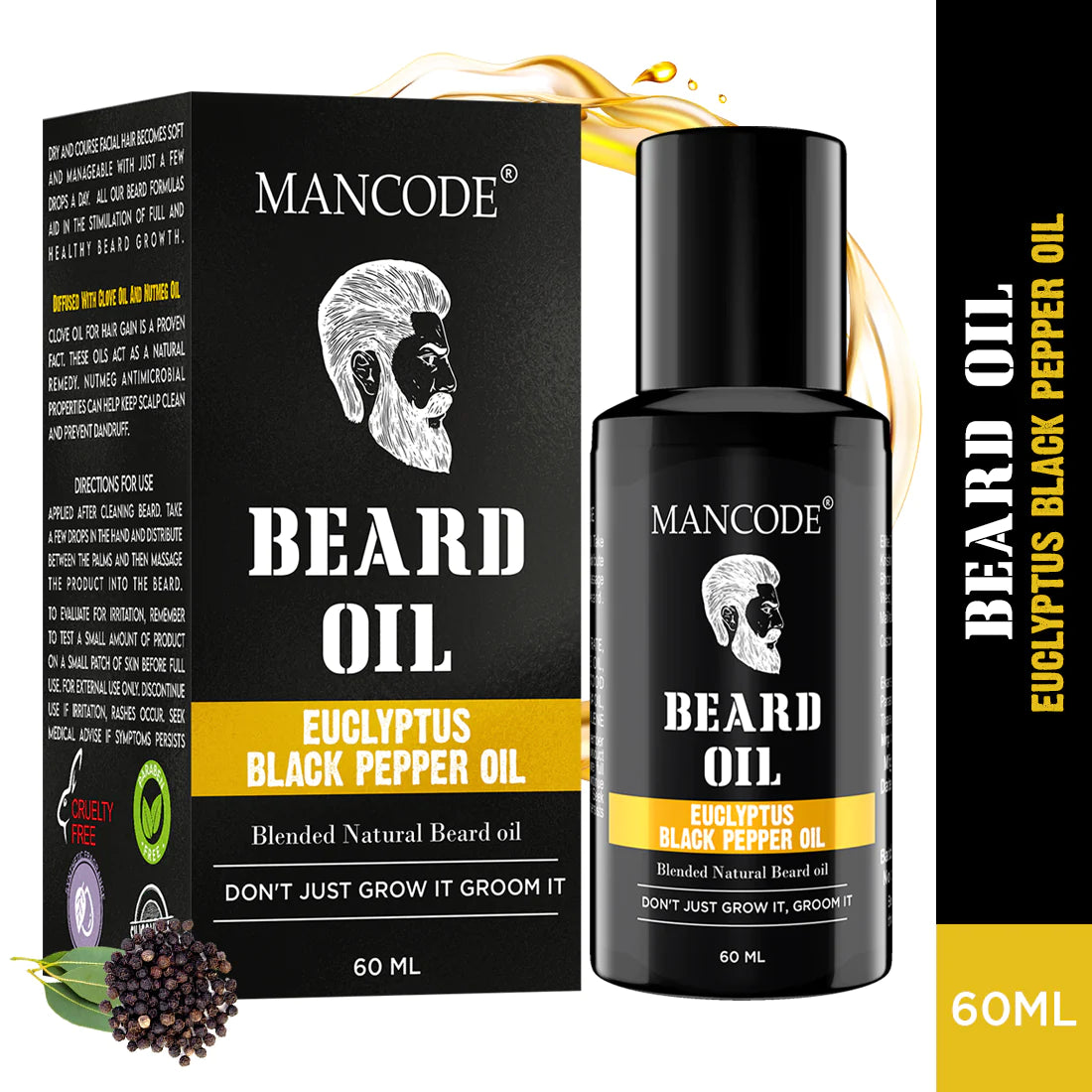 MANCODE Euclyptus Black Pepper Beard Oil  60ml