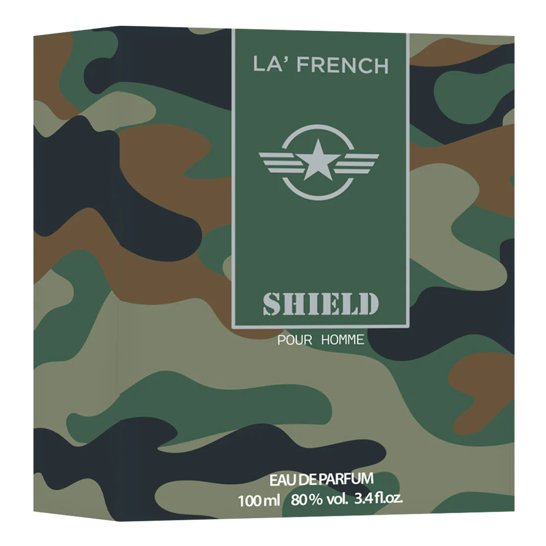 LA' French Shield Liquid Perfume For Men, 100ml Luxury Gift, Extra Long Lasting Smell, Premium French Fragrance Scent, Eau De Parfum (Fresh)