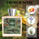LA' French Shield Liquid Perfume For Men, 100ml Luxury Gift, Extra Long Lasting Smell, Premium French Fragrance Scent, Eau De Parfum (Fresh)