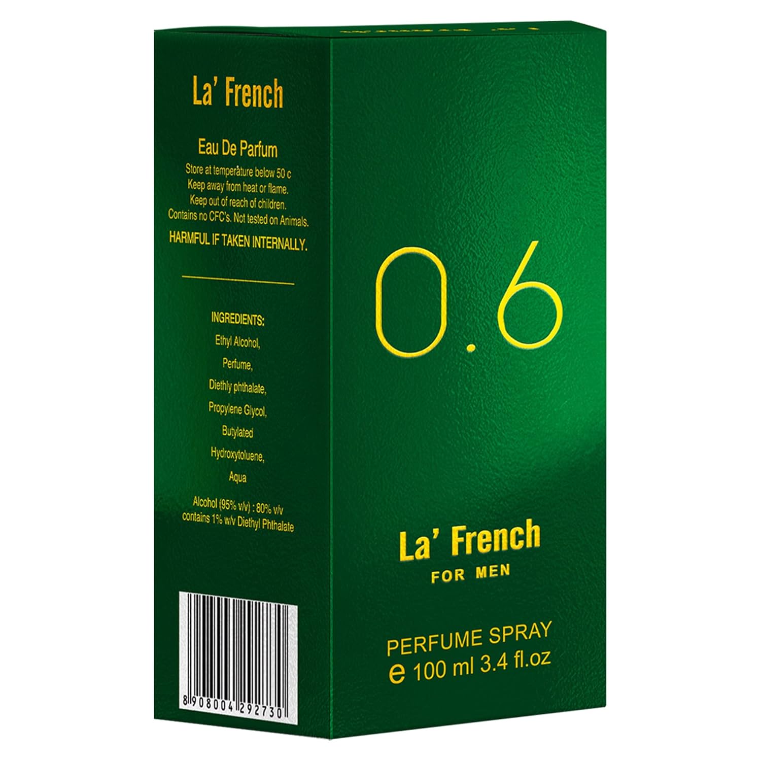 La French 0.6 Perfume for Men 100ml | Premium Long Lasting Mens Perfume Scent | Date night fragrance Body Spray for Men | Gift for Husband Boyfriend.