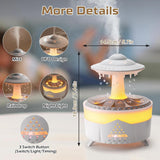 UFO Raindrop Aromatherapy Machine Raindrop Humidifier Desktop Bedroom LED Colorful Light Aromatherapy Machine Humidifier (Remote Control) Free Aroma OIl