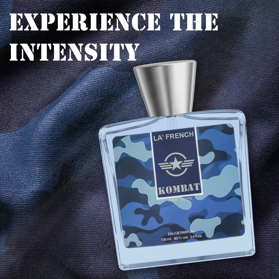 LA' French Kombat Liquid Perfume For Men, 100ml Luxury Gift, Extra Long Lasting Smell, Premium French Fragrance Scent, Eau De Parfum (Fresh)