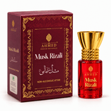 AL AHMED PREMIUM MUSK RIZALI ATTAR ROLL ON PERFUME | LONG LASTING FRAGRANCE PERFUME FOR MEN AND WOMEN | 100% ALCOHOL FREE ATTAR PERFUME | (6ML) - Al Ahmed India