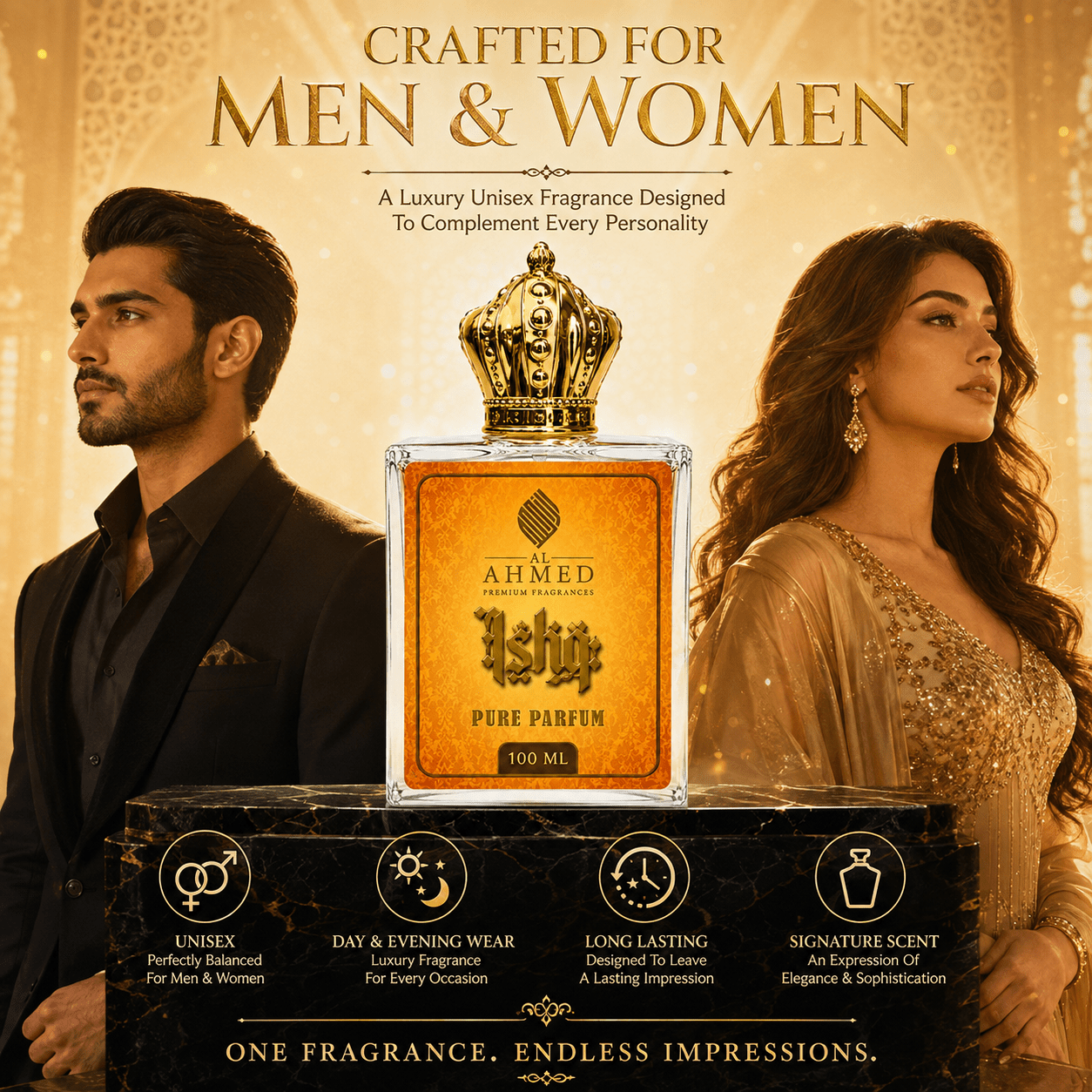 ISHQ | Extract de Parfum by Al Ahmed – 100ML for Men & Women | Long Lasting - Al Ahmed India