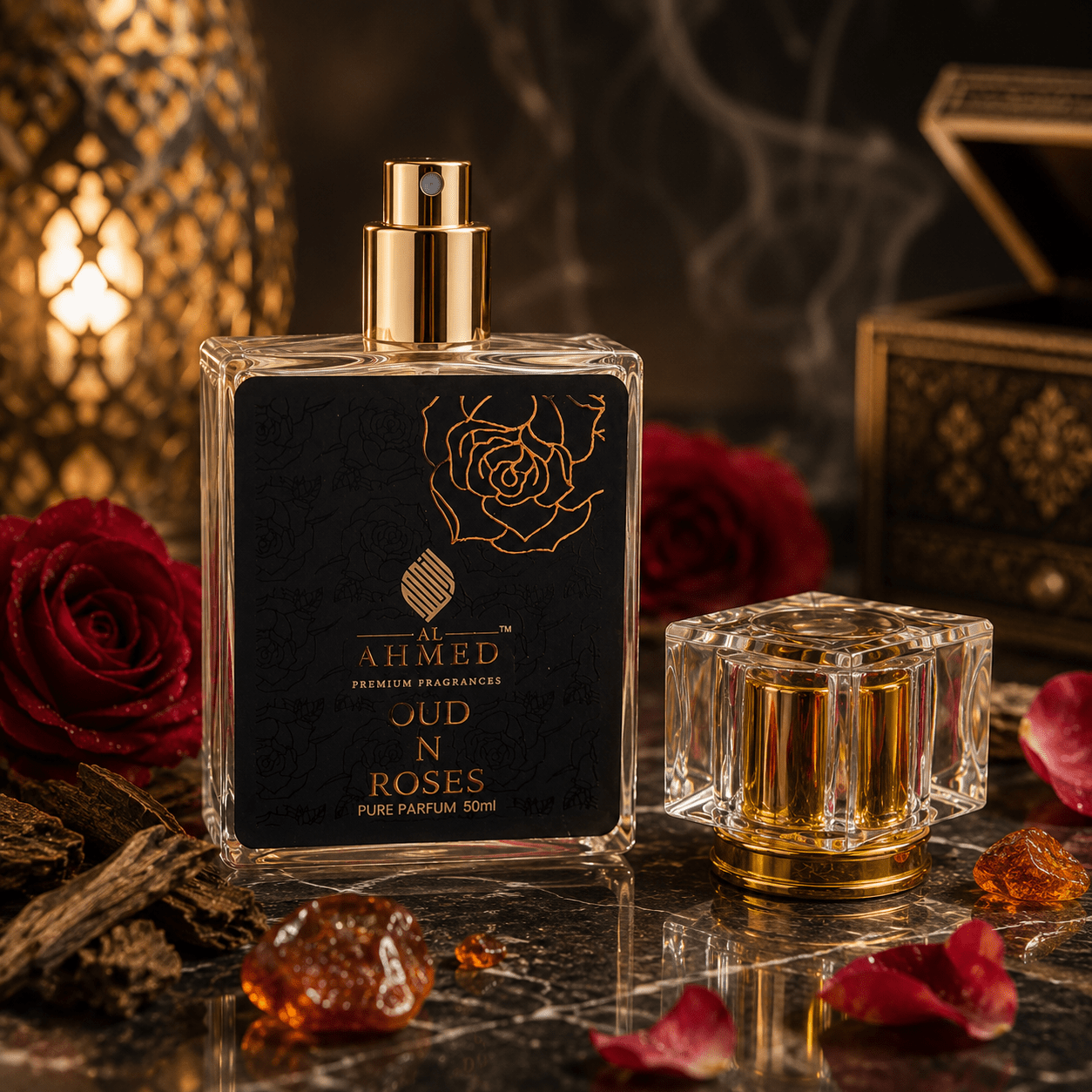 OUD & ROSES EDP BY AL AHMED EAU DE PARFUM 50ML FOR MEN & WOMEN EDP LONG LASTING - Al Ahmed India