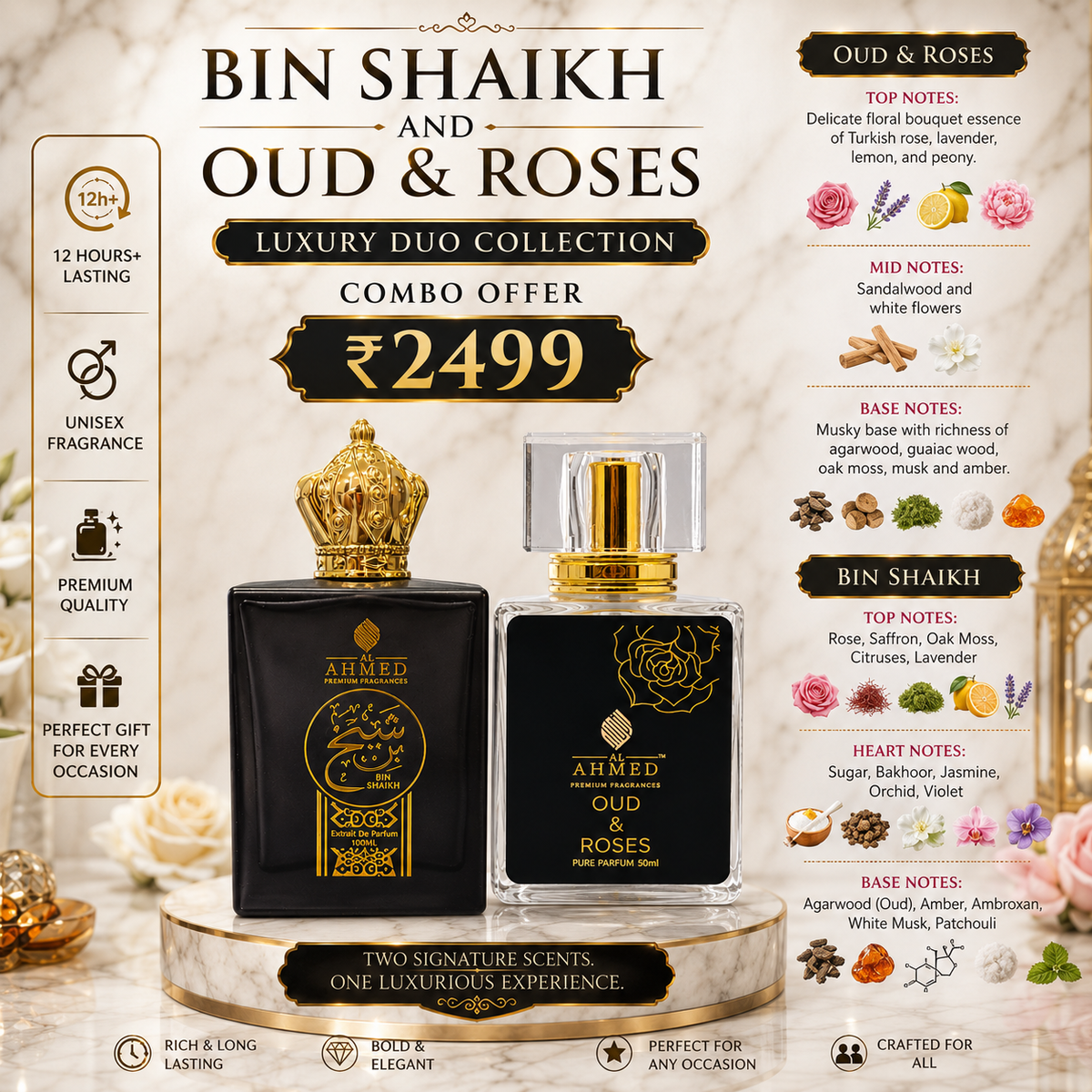 Bin Shaikh & Oud & Roses – Luxury Duo Collection