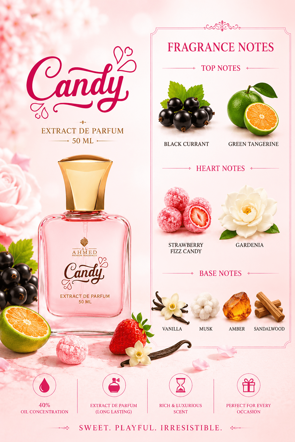 CANDY | Extract de Parfum by Al Ahmed – 50ML for Women | Long Lasting - Al Ahmed India