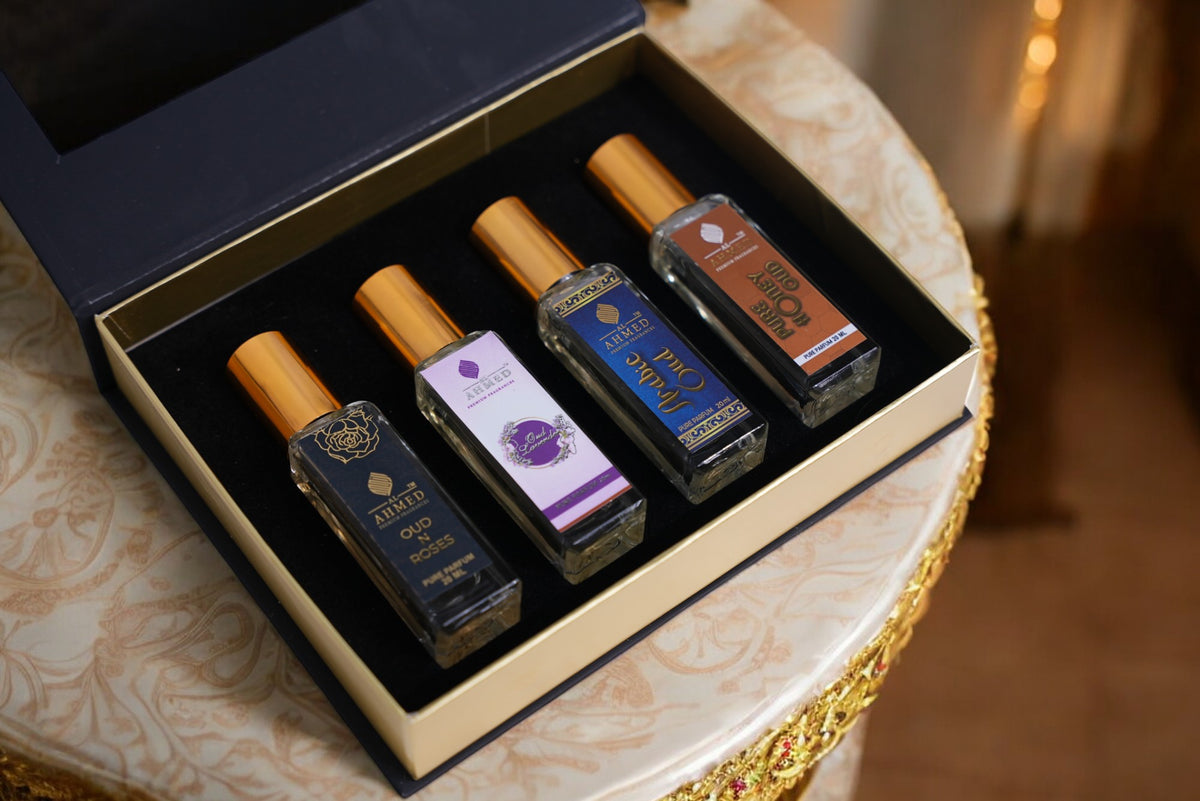 AL AHMED 20ML OUD COMBO SET – OUD LAVENDER | ARABIC OUD | OUD N ROSES | PURE HONEY OUD