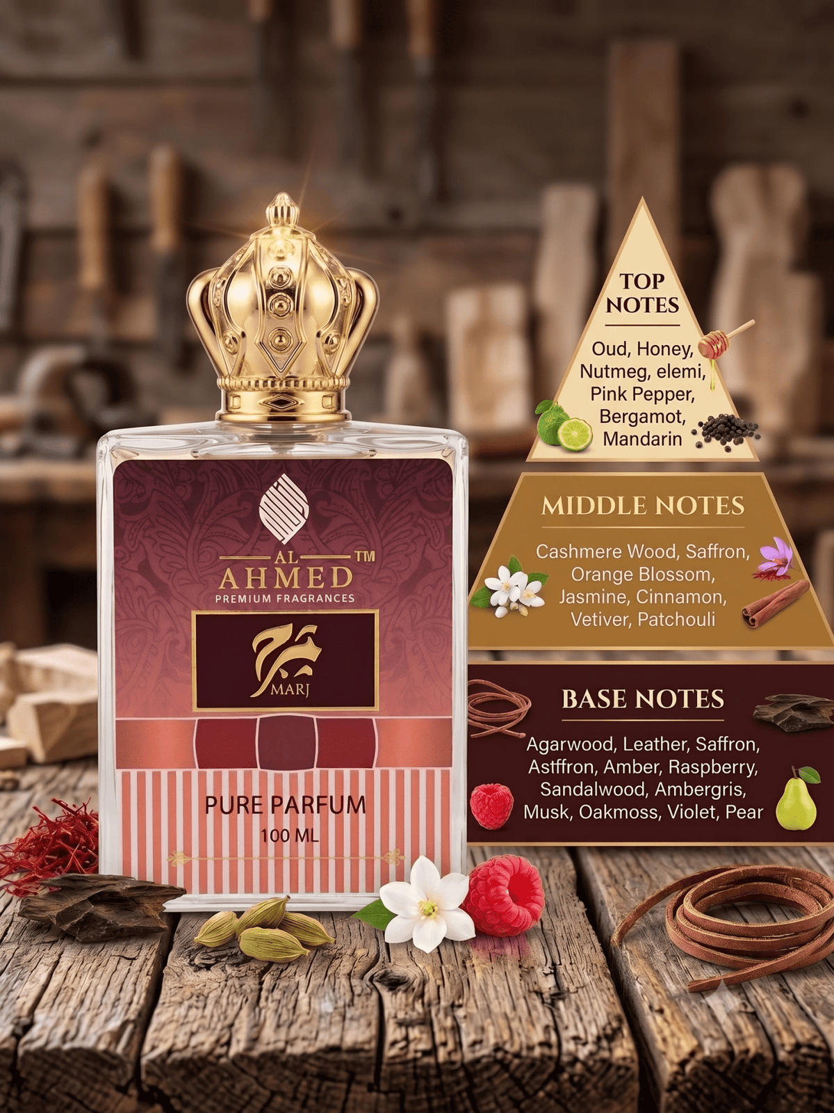 MARJ EDP BY AL AHMED EAU DE PARFUM 100ML FOR MEN & WOMEN EDP LONG LASTING - Al Ahmed India