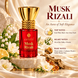 AL AHMED PREMIUM MUSK RIZALI ATTAR ROLL ON PERFUME | LONG LASTING FRAGRANCE PERFUME FOR MEN AND WOMEN | 100% ALCOHOL FREE ATTAR PERFUME | (6ML) - Al Ahmed India