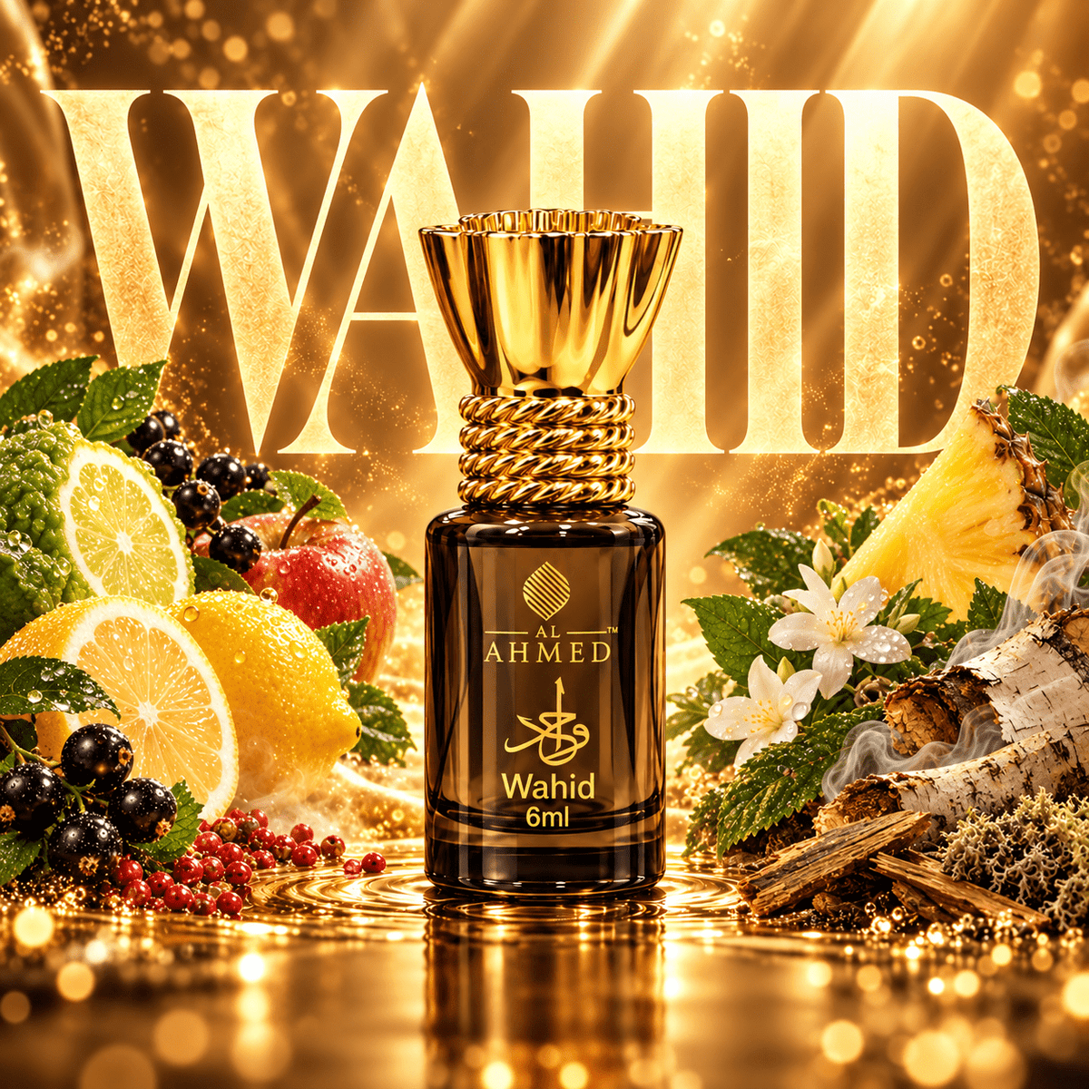 AL AHMED PREMIUM WAHID ATTAR ROLL LONG LASTING FRAGRANCE PERFUME FOR MEN AND WOMEN | 100% ALCOHOL FREE ATTAR PERFUME | (6ML - Al Ahmed India
