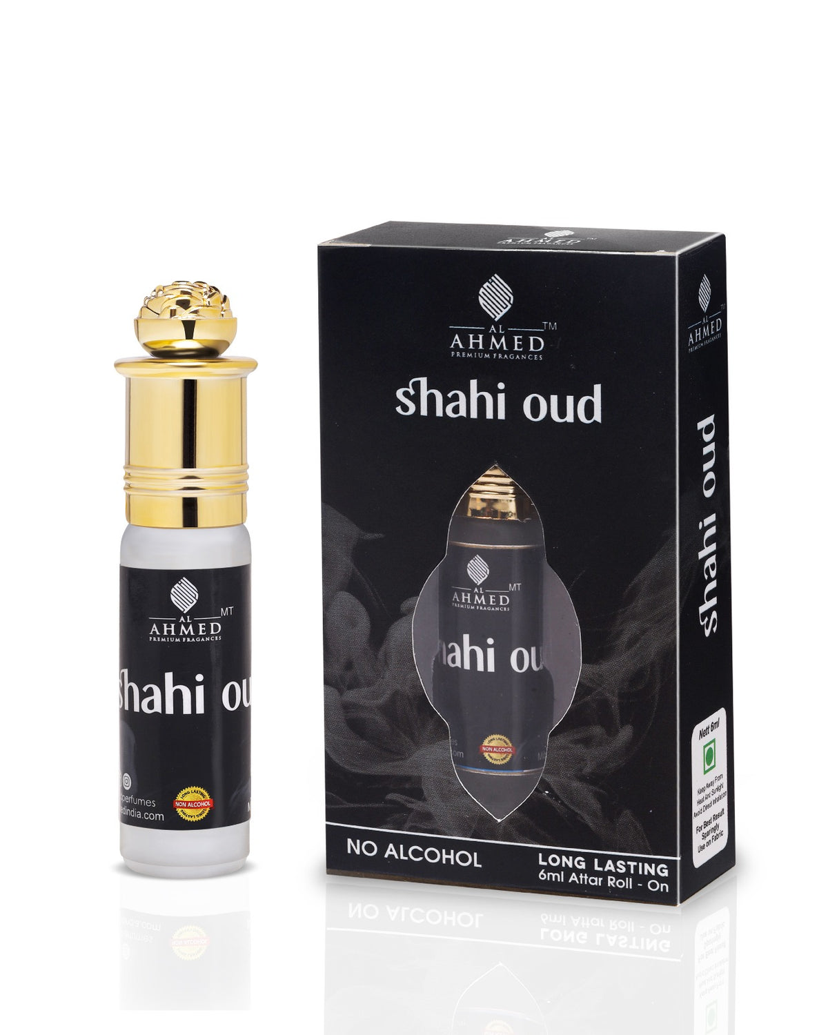 AL AHMED SHAHI OUD ATTAR ROLL ON PERFUME LONG LASTING FRAGRANCE PERFUME FOR MEN AND WOMEN 100% ALCOHOL FREE ATTAR PERFUME 6ML)